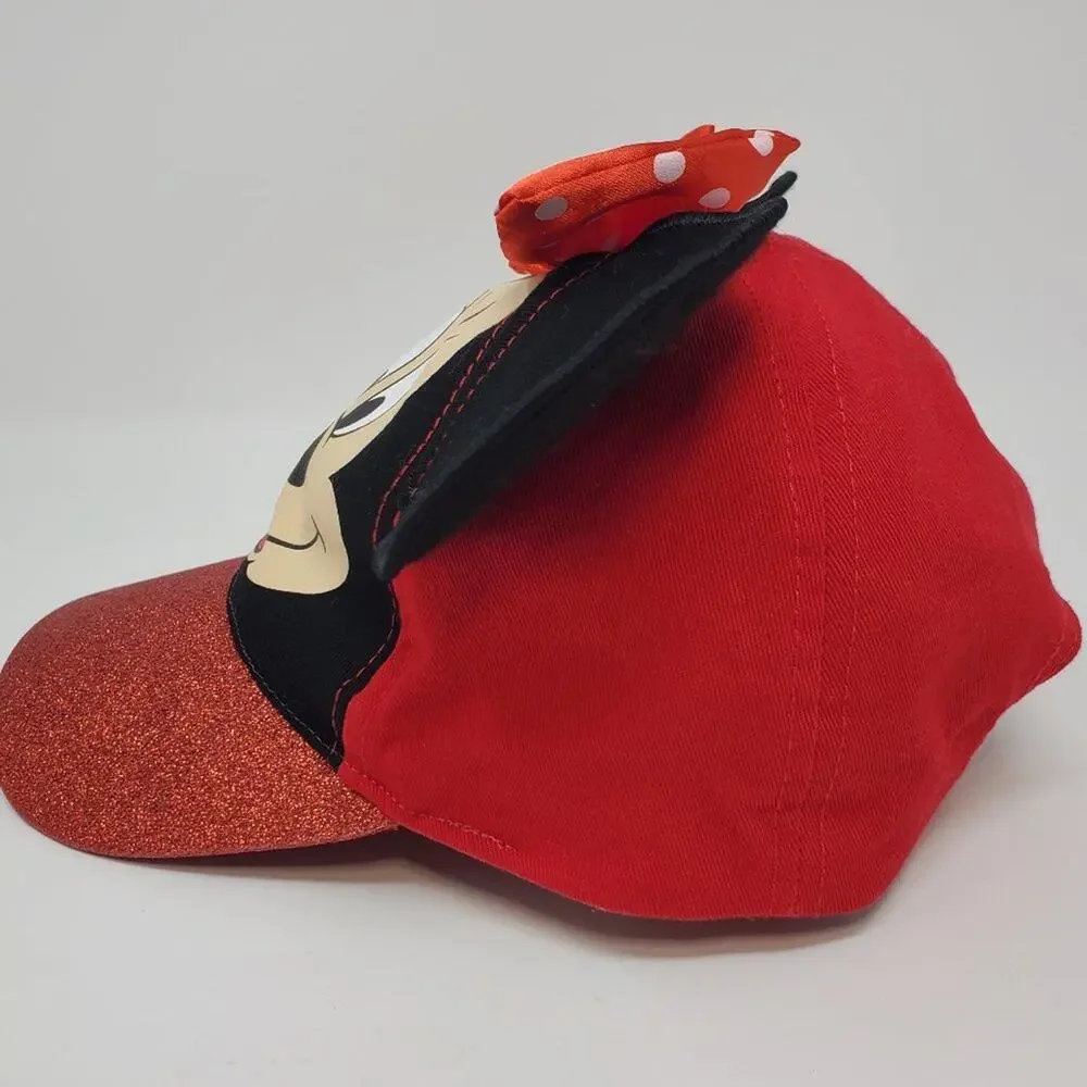 Disney Minnie Mouse Ears Red Dad Hat Adjustable